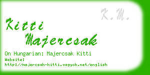 kitti majercsak business card